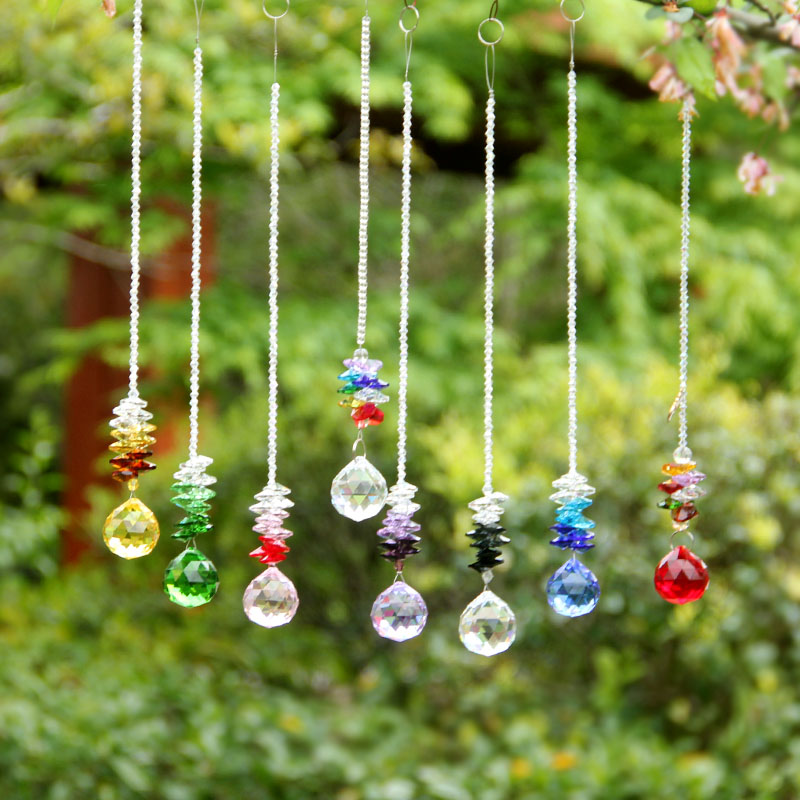 Crystal Ball Decor - Crystal Suncatcher Prism Hanging Pendant Ornament